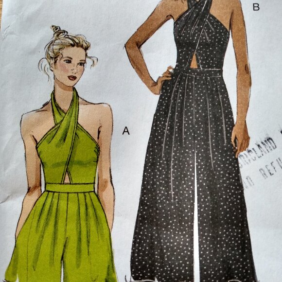 Vogue Romper Jumpsuit Sewing Pattern Plus Size 14-22 Halter Neckline 9259 - Picture 13 of 16